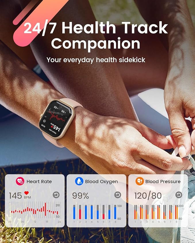 Fitness Smart Watches for Women Men: 1.85" Smart Watch with 30 Days+ Battery Life Make/Recive Call Heart Rate SpO2 Sleep Monitor 120+ Sport IP68 Waterproof Fitness Tracker Watch Reloj Inteligente