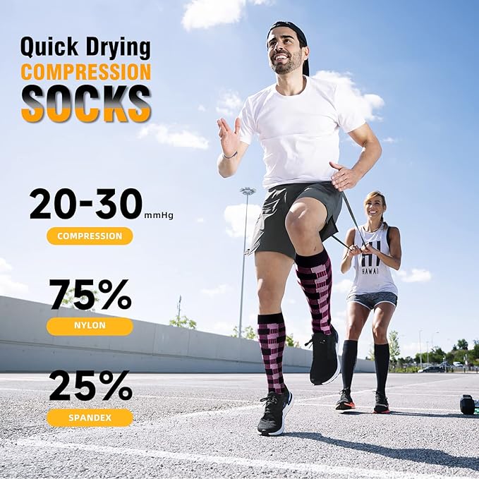 bropite Compression Socks for Women & Men Circulation-Compression Socks 20-30 mmhg-Best for Running,Medical,Nurse,Travel