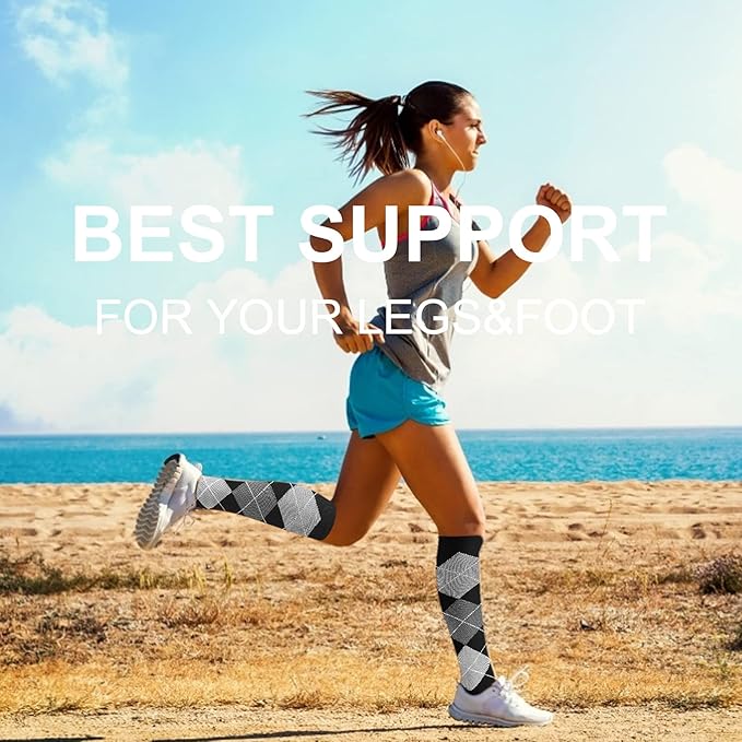 bropite Compression Socks for Women & Men Circulation-Support Knee High Socks 20-30 mmhg-Best for Running,Medical,Nurse,Travel