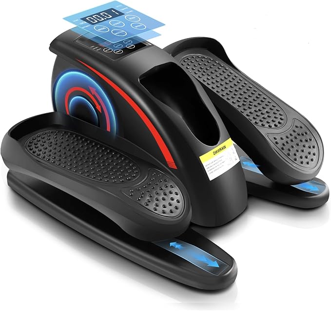 ANCHEER Under Desk Elliptical Machine, Electric Seated Pedal Exerciser as Seen on, Mini Elliptical Machines for Seniors, LCD Display Monitor, Portable Quiet Elliptical Machine, Leg Exerciser for Home