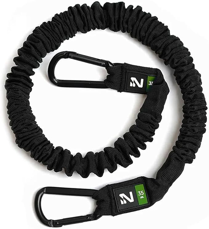 Iron Neck Resistance Band, Durable Exercise Band with Steel Carabiners for Neck Training, Strength Workouts, Stretching, and Rehab