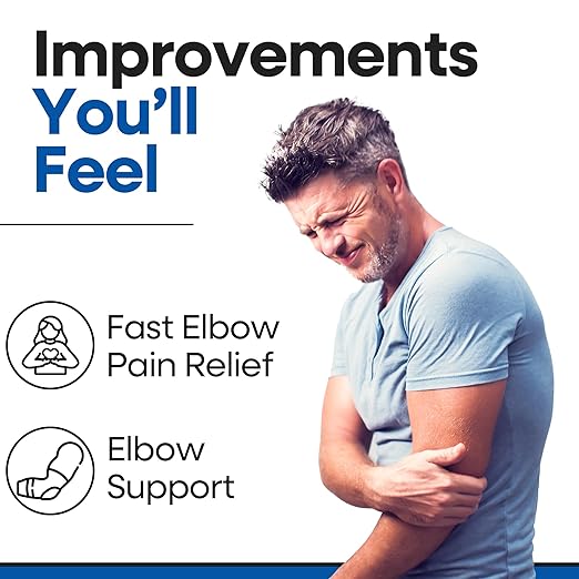 Elbow Brace For Tendonitis l Tennis Elbow Brace | Cubital Tunnel Brace Support for Sleeping | Arm Support & Compression Sleeve Immobilizer for Ulnar Nerve Pain Relief | Women & Men (XL)