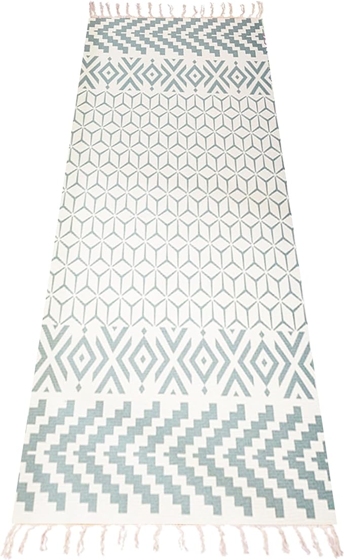 Cifupy Handmade Organic Yoga Mat made with Organic Cotton Yoga Mat - Non Slip Hand-Woven Foldable Yoga Rug Provides Excellent Comfort, Traction & Support for Indoor & Outdoor Use - 24 x 72 Inches