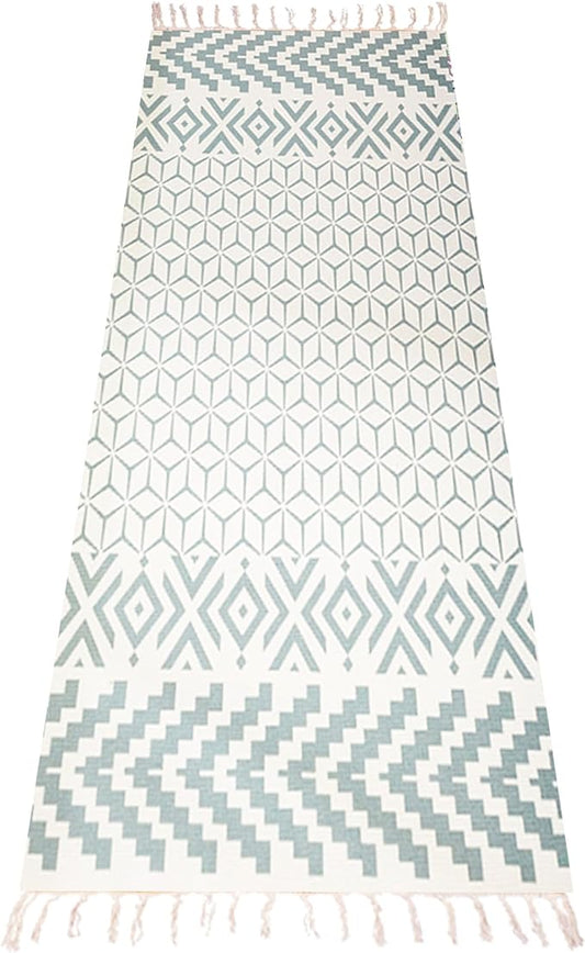 Cifupy Handmade Organic Yoga Mat made with Organic Cotton Yoga Mat - Non Slip Hand-Woven Foldable Yoga Rug Provides Excellent Comfort, Traction & Support for Indoor & Outdoor Use - 24 x 72 Inches