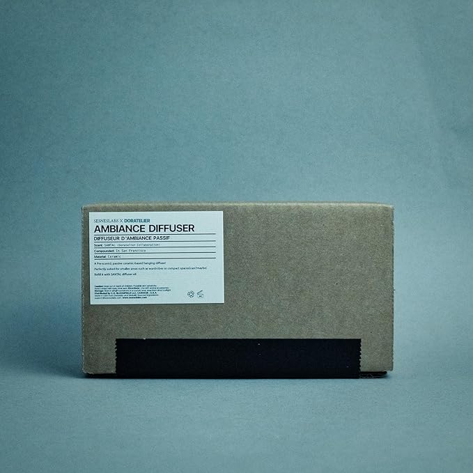 Passive Ceramic Diffuser for Compact Space, Santal Scent, a Collaboration with Doratelier, Pre-Scented with 10mL Diffuser Oil