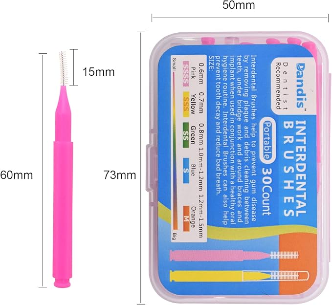 120Pcs Interdental Brush Teeth Floss Tooth Cleaning Tool Toothpick Cleaner Dental Tooth Flossing Head Teeth Soft Dental Pick Refill