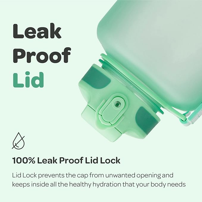 Hydracy Water Bottle with Time Marker -Large BPA Free Water Bottle & No Sweat Sleeve -Leak Proof Gym Bottle with Fruit Infuser Strainer & Times to Drink -Ideal for Fitness Sports & Outdoors