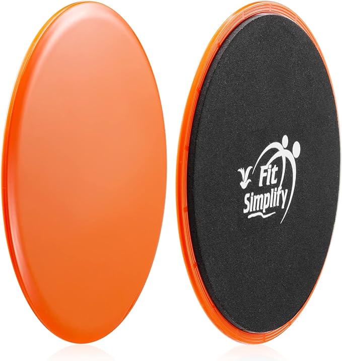 Fit Simplify Core Sliders Abdominal Exerciser with Instruction Guide and Carry Bag