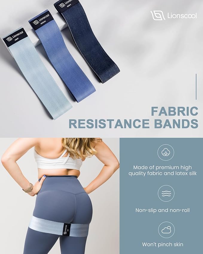 LIONSCOOL Pilates Ring Set – 14" Anti-Deformation Magic Circle with Padded Handles, Mini Ball, Resistance Bands, Guide & Bag