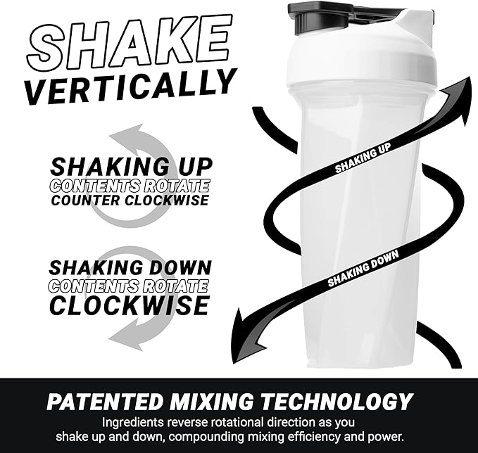 HELIMIX 2.0 Vortex Blender Shaker Bottle Holds upto 28oz | No Blending Ball or Whisk | USA Made | Portable Pre Workout Whey Protein Drink Shaker Cup | Mixes Cocktails Smoothies Shakes | Top Rack Safe