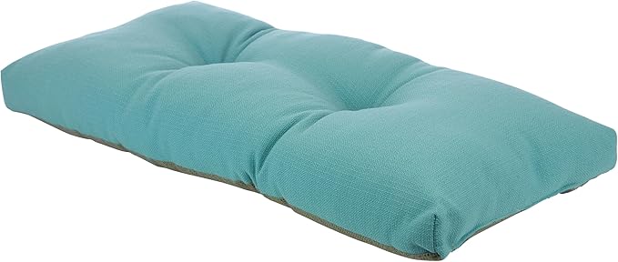 Klear Vu The Gripper Omega Non-Slip Tufted Bench Cushion for Indoor Furniture, Entryway Storage, Bay Window, Corner Nook or Piano Seat, 30 Inches, 08 Teal