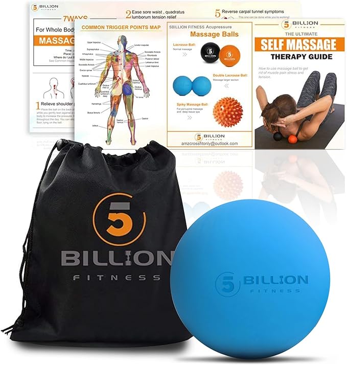 Massage Lacrosse Balls for Myofascial Release, Peanut Massage Ball, Mobility Ball for Physical Therapy - Deep Tissue Massage Tool for Trigger Point Therapy, Muscle Relaxer,Yoga Therapy