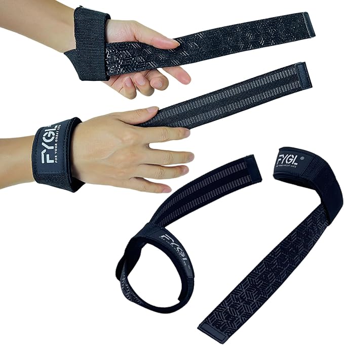 Weight Lifting Straps for Gym - Double-Layer Anti-Slip Wrist Support with Padded Straps, Heavy Duty Deadlift & CrossFit Accessories for Men/Women, Pull-Ups, Strength Training
