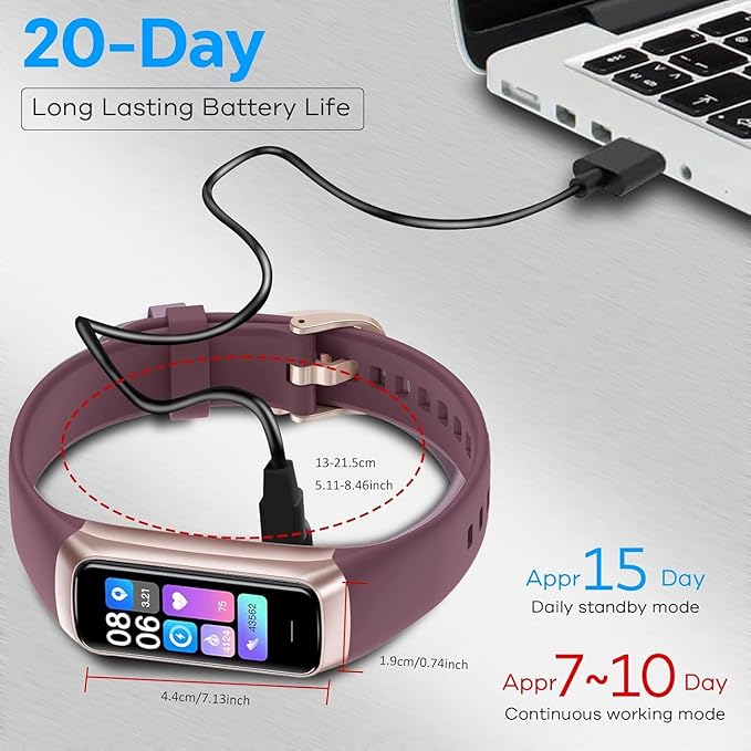 Fitness Tracker,2025 Smart Watch with Blood Pressure Heart Rate & Sleep Monitor IP67 Waterproof Step Calorie Counter Pedometer Fitness Activity Watch for Men Women Android iOS Phone (Purple)