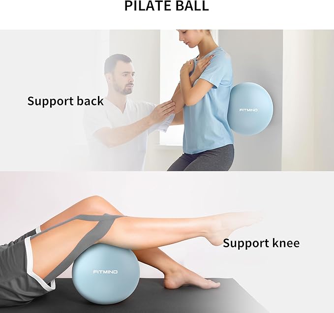 FITMIND_ Extra Thick Exercise Ball Yoga Ball 22in/26in/30in for Workout Pregnancy Stability,Anti-Burst and Slip Resistant Swiss Ball with Pump for Yoga, Pilates, Fitness,Birthing,Physical Therapy