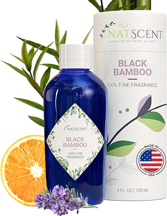 Black Bamboo Essential Oils for Diffusers for Home, Nature-derived Bamboo Essential Oil, Long-Lasting & Family-Friendly Diffuser Oils Scents, IFRA Certified, Cold Air & Ultrasonic - 4 oz