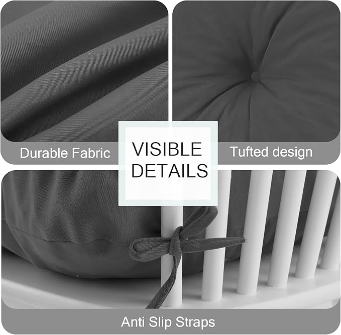 Outdoor Bench Cushion Waterproof, Tufted Bench Seat Cushion 42 x 15 Inch, Patio Wicker Indoor Seat Pads for Outside Garden Patio Balcony