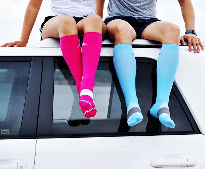 NEWZILL Medical Compression Socks for Women & Men Circulation 20-30 mmHg, Best Support for Running Athletic Cycling Nursing Travel Work and Fitness