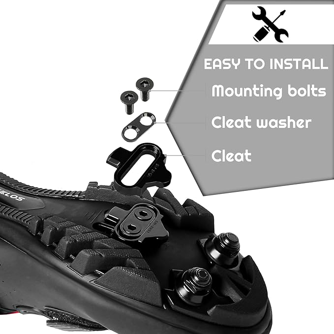 BUCKLOS SPD Pedals PD-M680 Mountain Bike Clip in SPD Flat Combo Dual Sided Pedals - Road Bike MTB Clipless Sealed Bearing Bicycle Clips Pedal Compatible with Shimano SPD Cleats (Black…