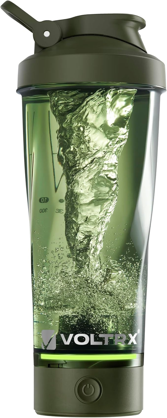 VOLTRX Premium Electric Protein Shaker Bottle, Made with Tritan - BPA Free - 24 oz Vortex Portable Mixer Cup/USB C Rechargeable Shaker Cups for Protein Shakes