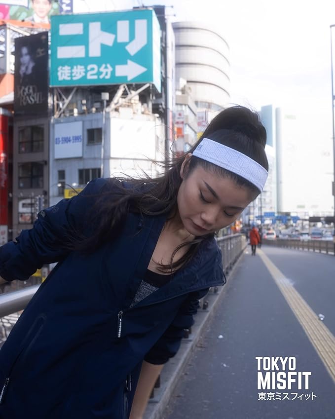 Tokyo Misfit - Japanese Headbands for Men & Women, Sweat Band, Workout, Yoga, Fashion, Running, Sports, Basketball, Bandana