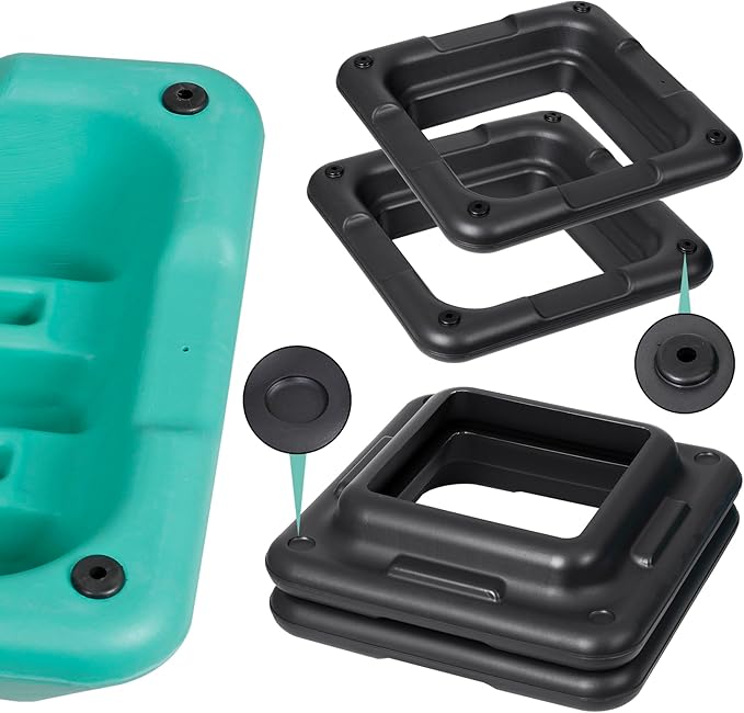 Smartxchoices 16 Inch Adjustable Aerobic Stepper Exercise Workout Step Platform Bench with 4 Risers 4"-6''-8''-10''-12' Height for Home Gym Fitness Training High Step Aerobics Platform