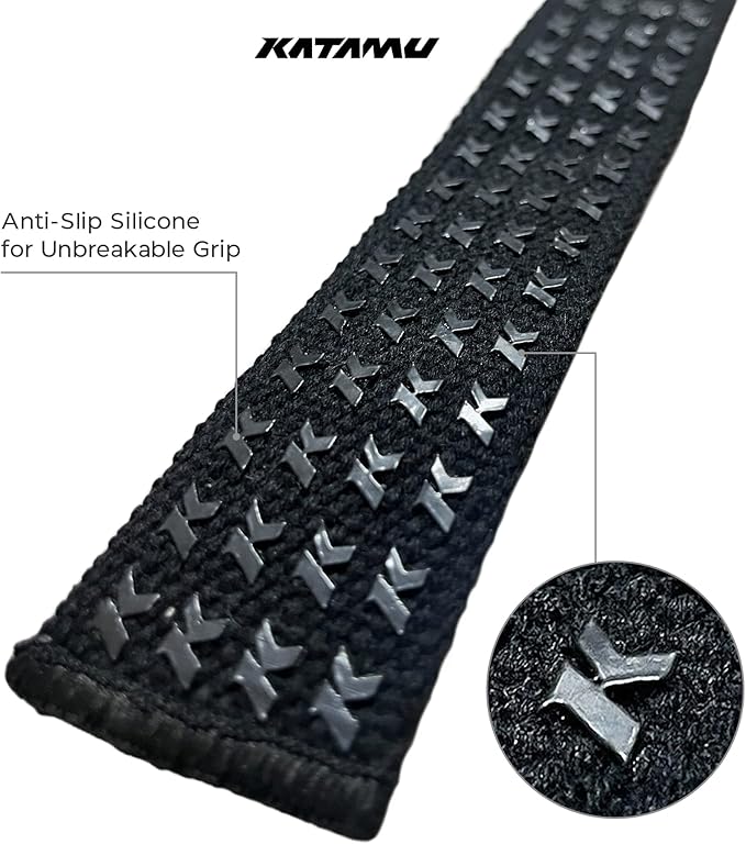 Katamu Weightlifting Straps | Lift More | Premium Weightlifting Straps | Men and Womens Squat Lifting, Powerlifting and Weight Training Support Straps