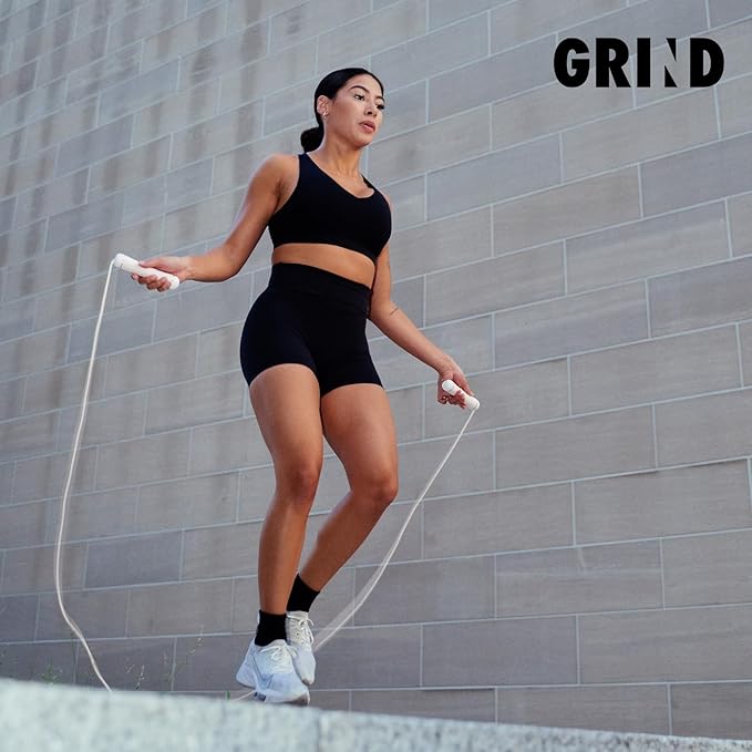 GRIND | Jump Rope - Adjustable "Float" | Tangle-Free, Rapid Speed with Ball Bearings | Ergonomic Soft Grip Handles | Skipping Rope for Fitness, Endurance Training, Gym Workout, or Home Exercise