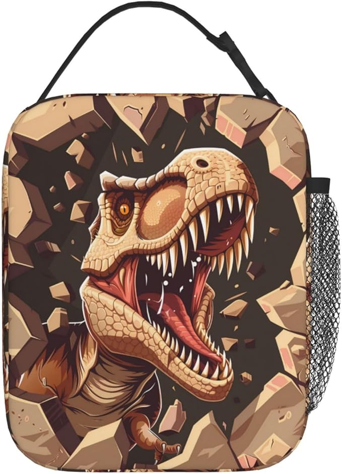 Insulated Lunch Box for Women Men, Dinosaur Lunch Box Reusable Portable Lunch Bag Cooler Tote Waterproof Lunch Container for Office Picnic Work Travel