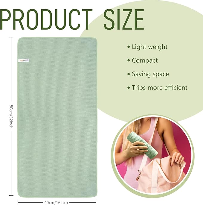 SUNLAND Microfiber Sports Workout Towels Fast Drying Fitness Sweat Towels for Men & Women Lightweight Multi-Purpose Gym Exercise Towel