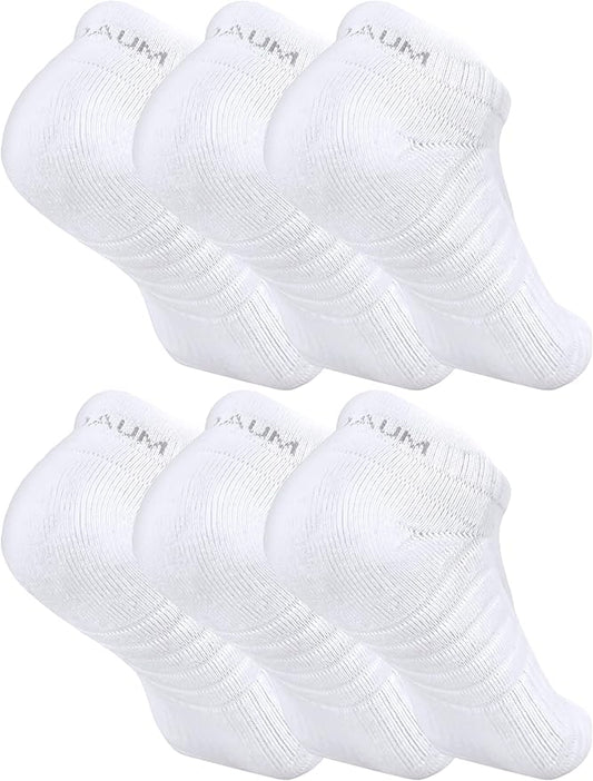 BIOAUM Cushioned Men's Ankle Socks, 6 Pairs Cotton Athletic Sport Breathable Low Cut Socks for Running Size 8-9.5/10-13/12-14