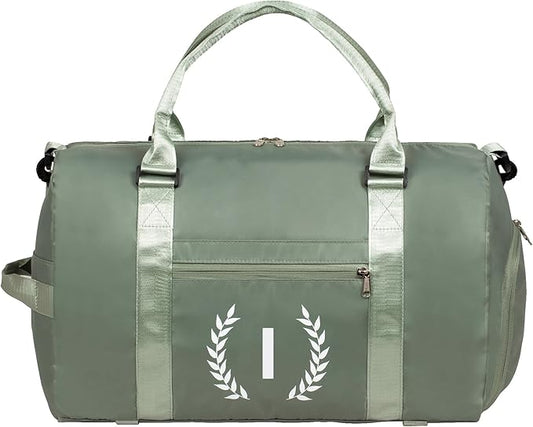 Gym Duffel Bag, Red, Personalized with Initials, Spacious with Shoe Compartment, Wet Pocket, Mat Strap, Travel-Friendly, Versatile Carry Options Materials