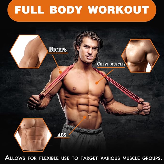 Resistance Bands,Pull Up Bands,Stretching Assist Bands Set for Men & WomenPortable Exercise, Muscle Training,Physical Therapy,Exercise Workout Bands for Working Out