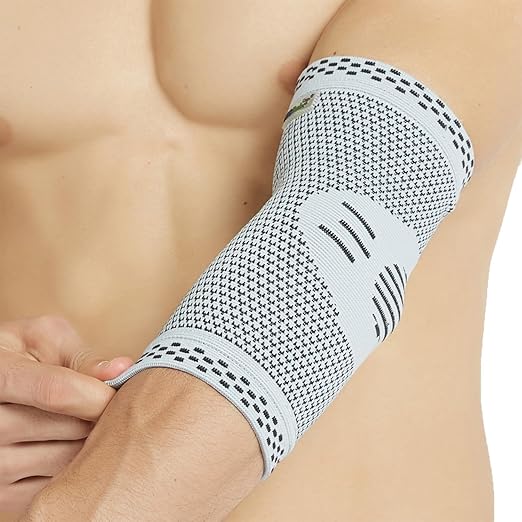 NeoTech Care Elbow Support Brace - Breathable - Men, Women, Right or Left (Gray, Size S, 1 Unit)