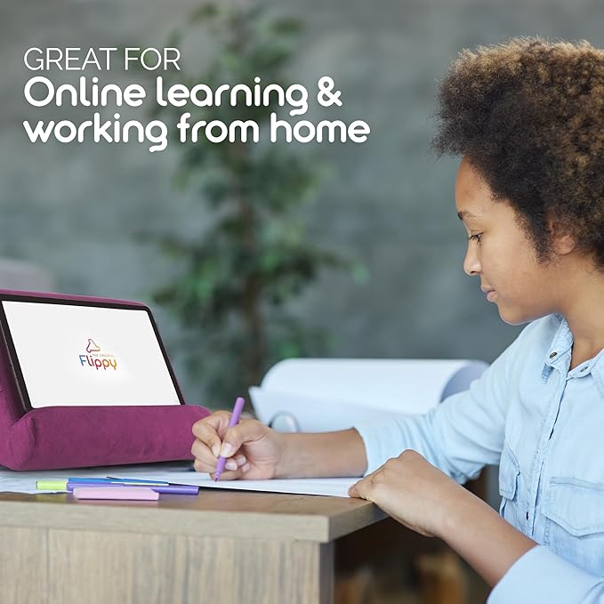 Flippy Tablet Pillow Stand - Cushion Tablet Stand & Holder, Bed Support for Lap and Desk, Compatible with Phone & Book Reading: Kindle, iPad Pro, iPhone & Samsung - Orchid You Not