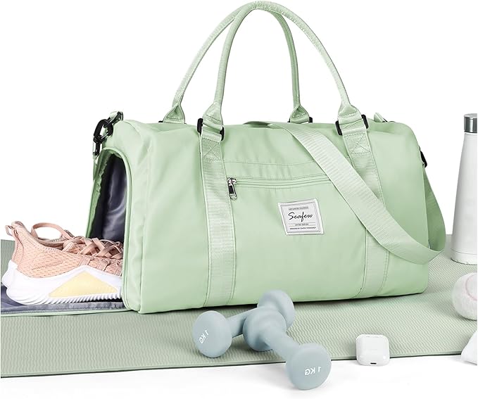 Gym Bag Womens,Travel Duffel Carry on Bag Sport Tote Bag Weekend Overnight Bag