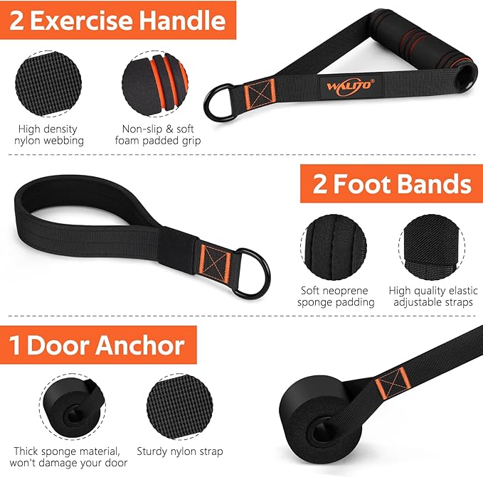 Pilates Bar Kit with Resistance Bands, 3-Section Multifunctional Yoga Pilates Bar with Metal Adjustment Buckle.Portable Pilates Equipment for Women & Men Full-Body Workouts at Home Gym