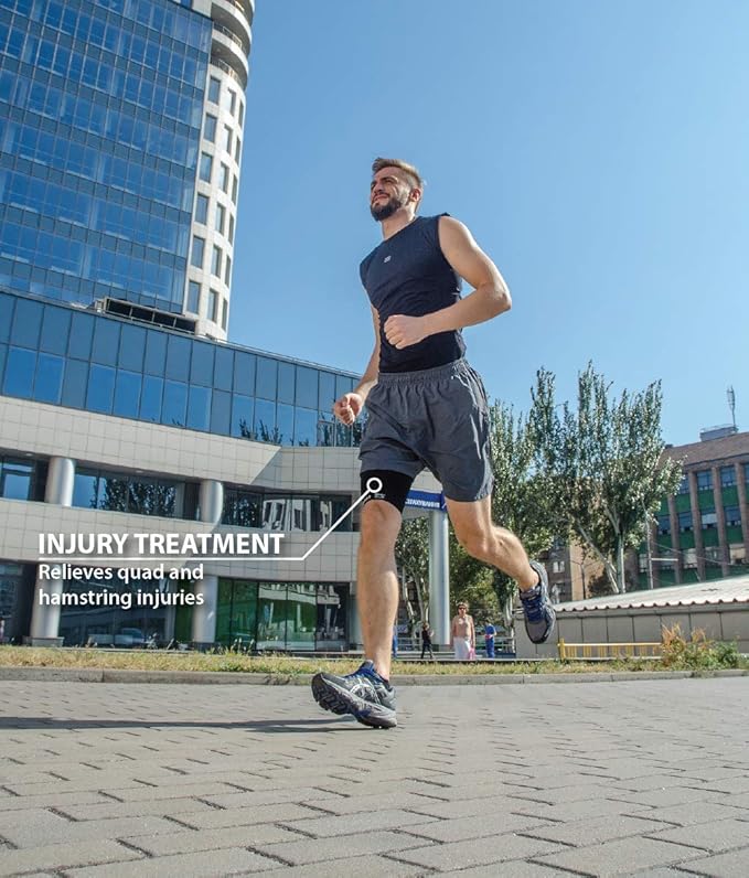 Zensah Thigh Compression Sleeve - Support for Pulled Hamstring, Quad Strain, Groin Compression Wrap for Men and Women