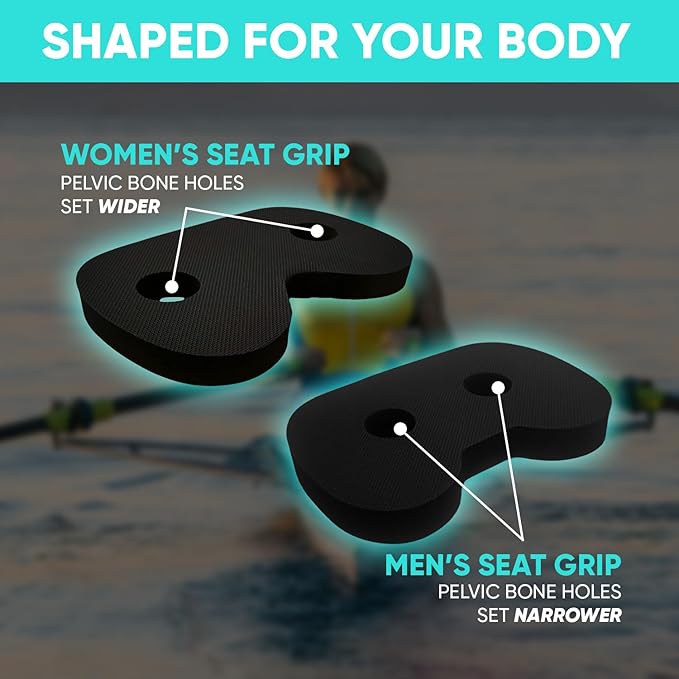 Godfrey Booster Rowing Boat Seat Pad for Men & Women - Anti-Slip Rower Pad for in-Boat, Concept2, Water Rowers & Rowing Machines