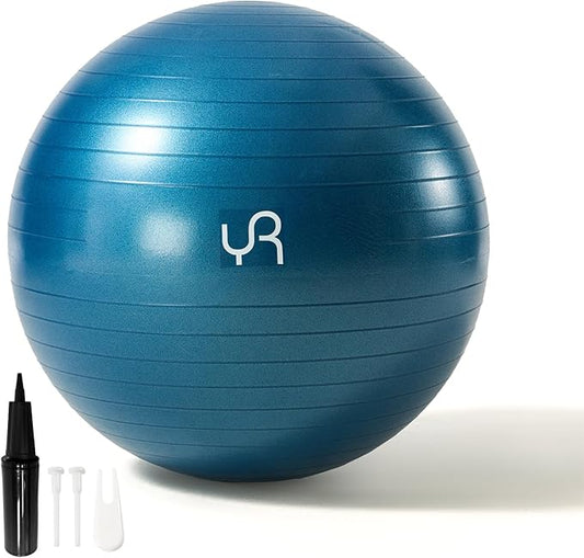 Exercise Ball for Workouts, Anti-Burst and Slip Resistant Yoga Ball for Gym Fitness and Physical Therapy