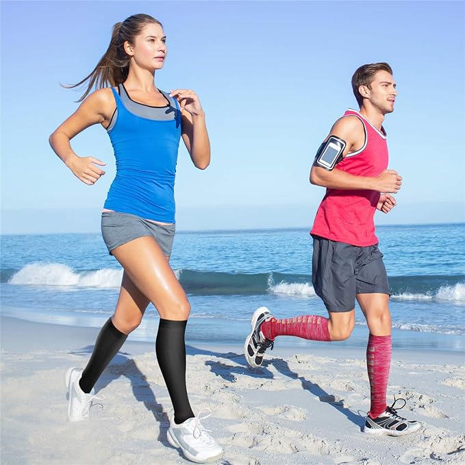 Compression Socks for Women & Men 15-20 mmHg, Best for Medical, Nursing, Running, Athletic, Varicose Veins, Travel