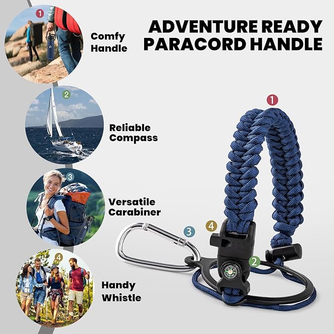 Insulated Water Bottle 20 oz, Triple Wall Vacuum Stainless Steel (Cold for 48 Hrs), Leak Proof & Non-BPA, Kids Water Bottle Jug for School with Straw Spout Lids, Navy Blue