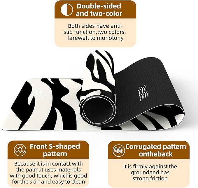 FOLAI Extra Thick Yoga Mat 6mm - Non-Slip Exercise Mat for HIIT, Pilates & Home Workouts & Workout with Free Carry Strap