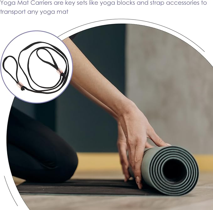 EXCEART 10Pcs Yoga Mat Carrier Strap Polyester Cotton Stretching Bands for Yoga, Pilates, Fitness