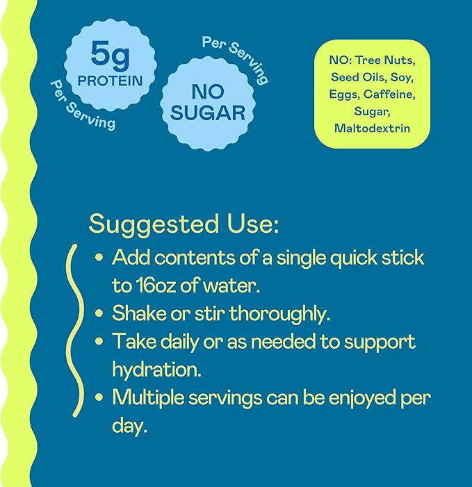 Hi-Lyte Electrolytes + Protein Quick Sticks Crisp Apple, 16 Servings - Sodium, Potassium, Whey Protein - Keto Friendly - 5g Protein, No Sugar