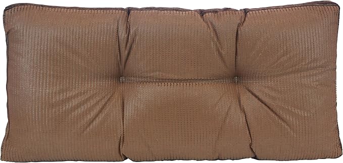 Klear Vu Corner Nook or Piano Seat Omega Non-Slip Tufted Bench Cushion for Indoor Furniture, Entryway Storage, Bay Window, 30 Inches, 14 Brown