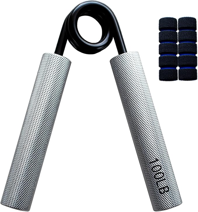 Grip Strength Trainer, Metal Non-Slip Grip,Heavy Duty Grip Strengthener,Wrist Forearm and Hand Exerciser