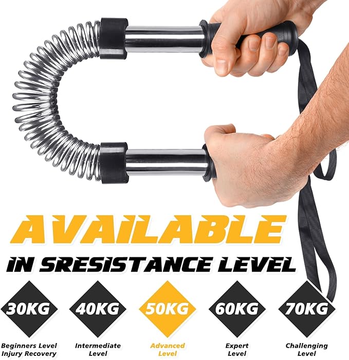 INNOLIFE Power Twister Bar, Upper Body Exercise Equipment for Chest Workout, Shoulder, Forearm, Bicep and Arm Strengthening Workout Equipment