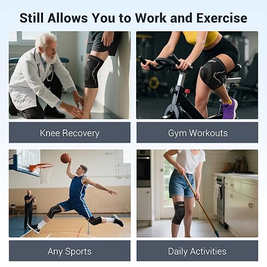 Copper Knee Braces for Men & Women – Knee Compression Sleeves for Pain Relief, Arthritis, Sports and Recovery