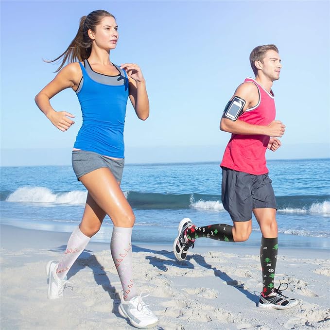 Compression Socks for Women & Men 15-20 mmHg, Best for Medical, Nursing, Running, Athletic, Varicose Veins, Travel